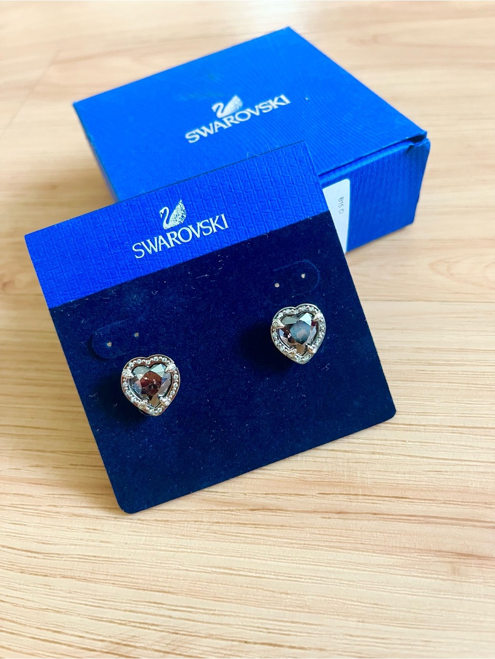 Swarovski Velika Heart Earrings Light Amethyst Satin/Clear Crystal 5019069